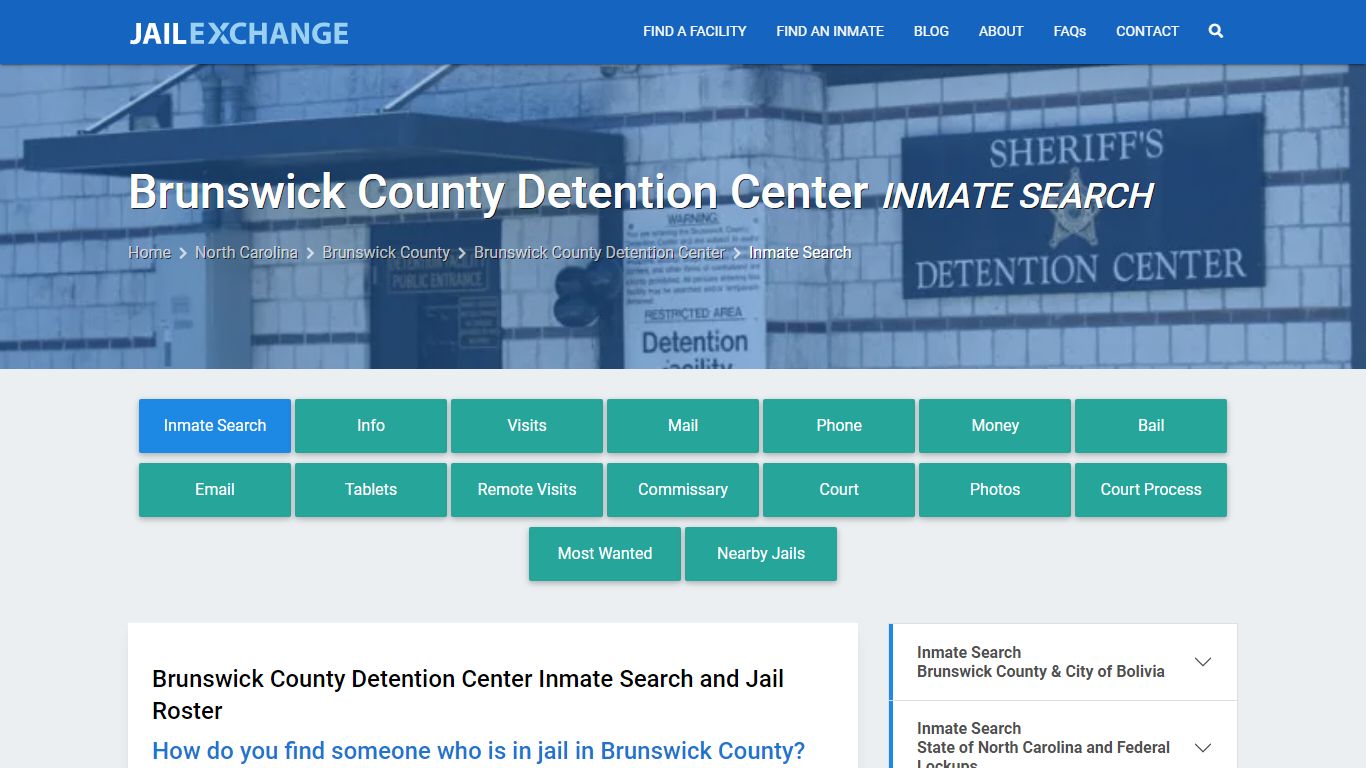 Brunswick County Detention Center Inmate Search - Jail Exchange